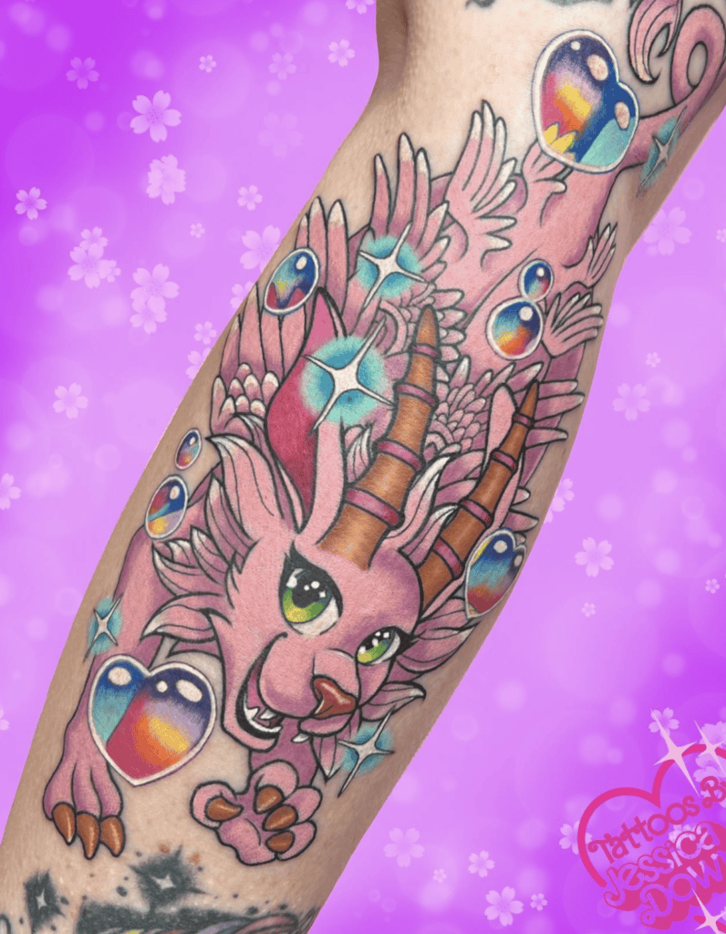 Magnadramon Cute Digimon Tattoo