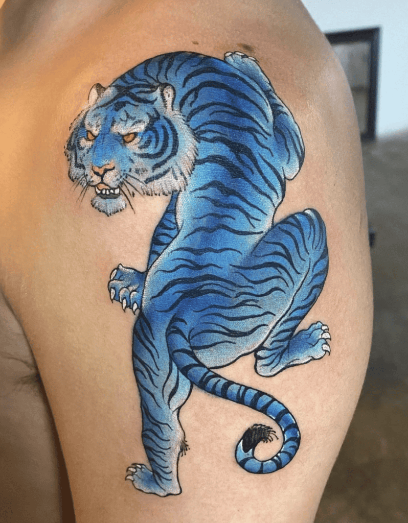 Maltese Tiger Climb Tattoo