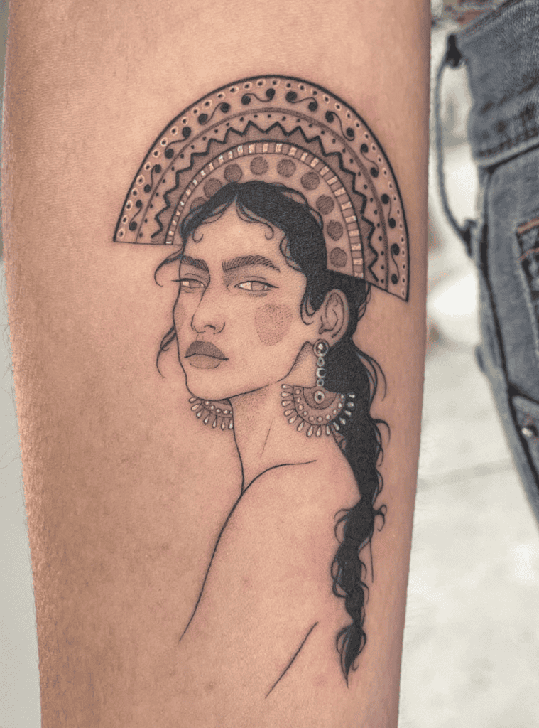 Mama Quilla God Inca Mythology Tattoo