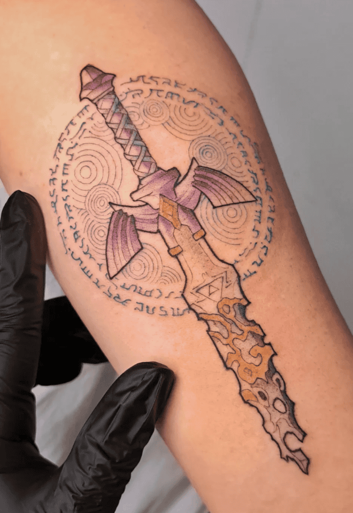 Master Sword Decay Legend of Zelda Tattoo