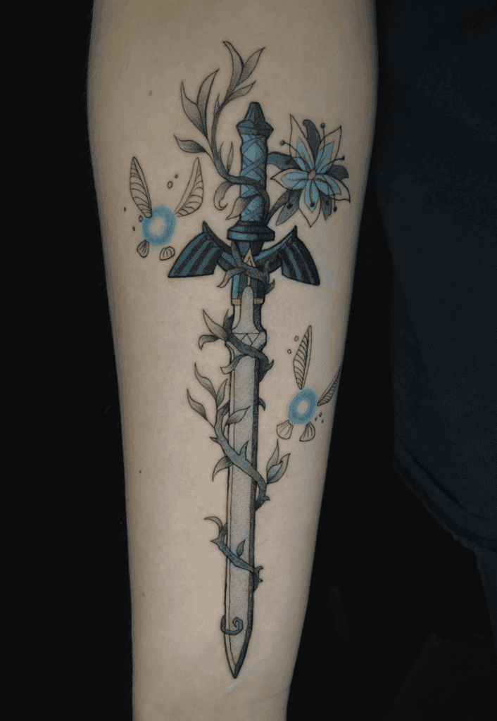 Master Sword Fairies Legend of Zelda Tattoo