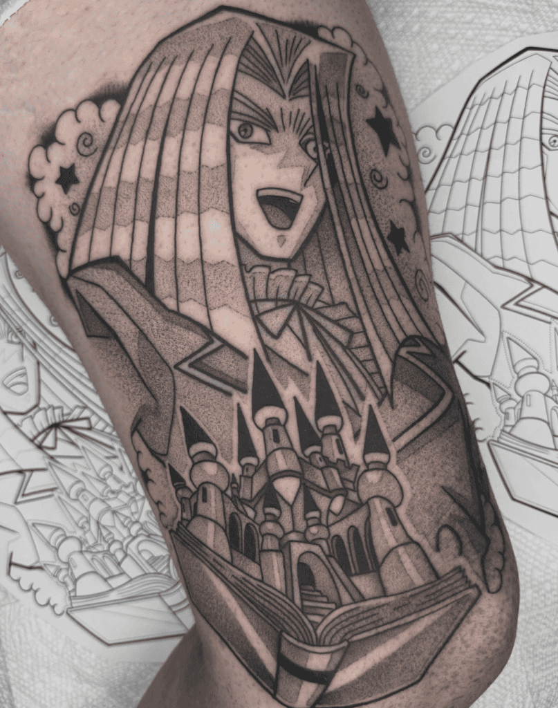 Maximillion Pegasus Toon World Yu-Gi-Oh! Tattoo