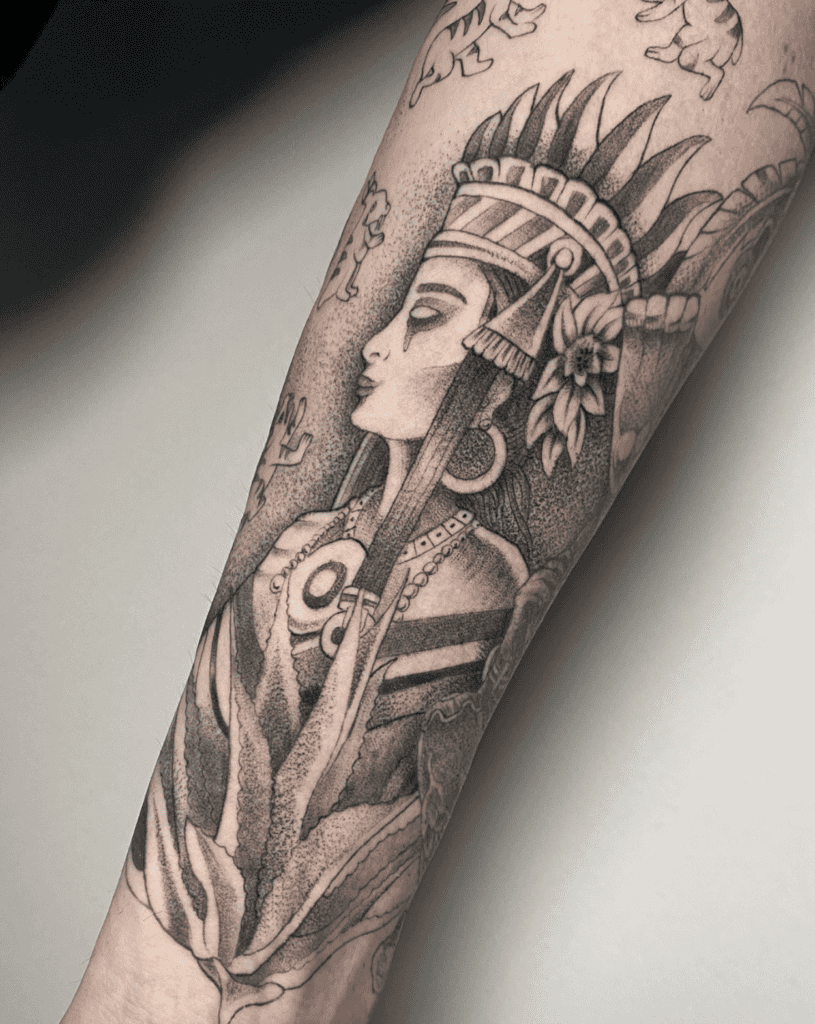 Mayahuel Diety Aztec Mythology Tattoo