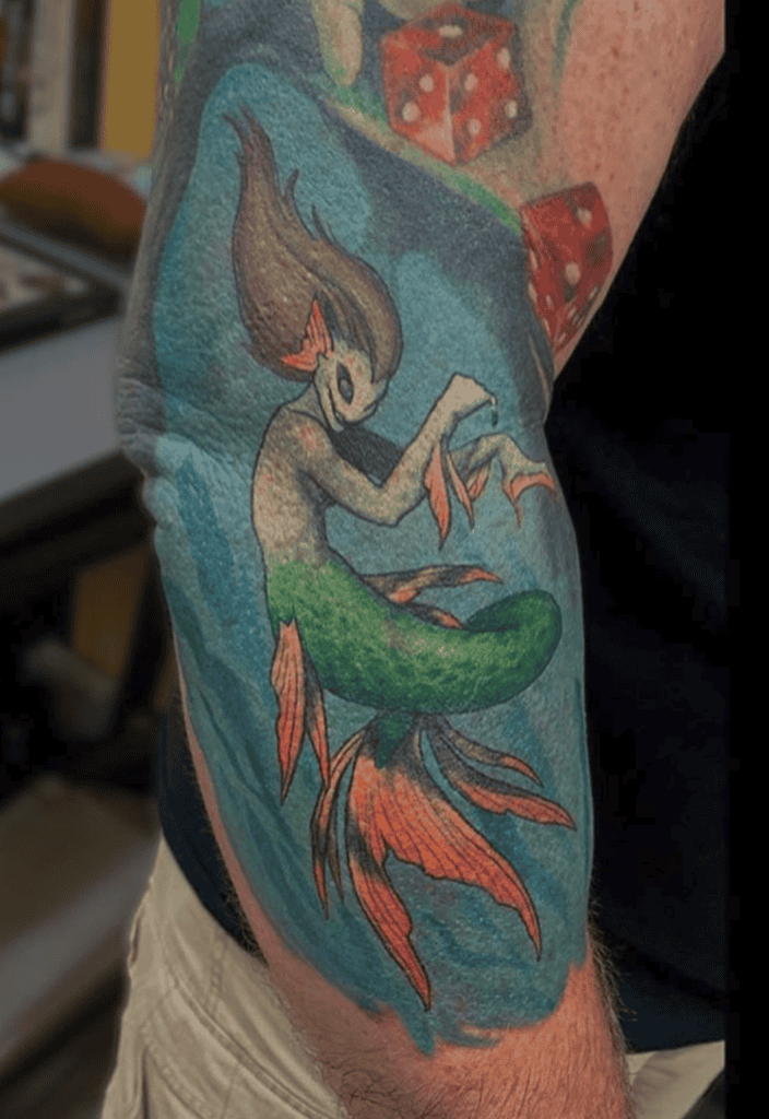 Merrow Fish Celtic Mythology Tattoo