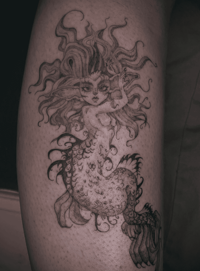 Merrow Woman Celtic Mythology Tattoo