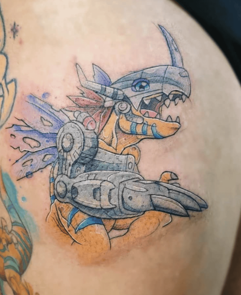 MetalGreymon Digimon Tattoo