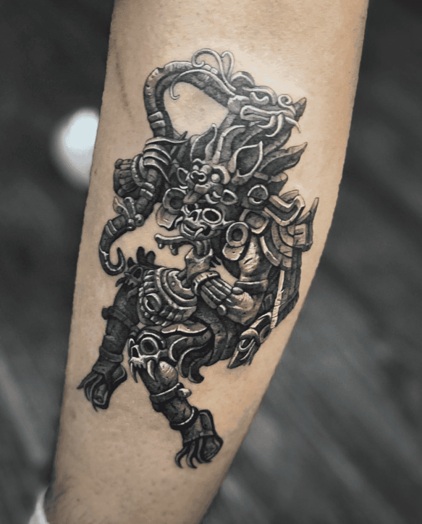 Mictlantecuhtli Serpent Aztec Mythology Tattoo