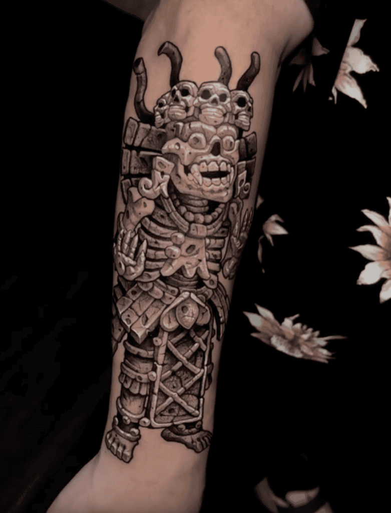 Mictlantecuhtli Statue Aztec Mythology Tattoo
