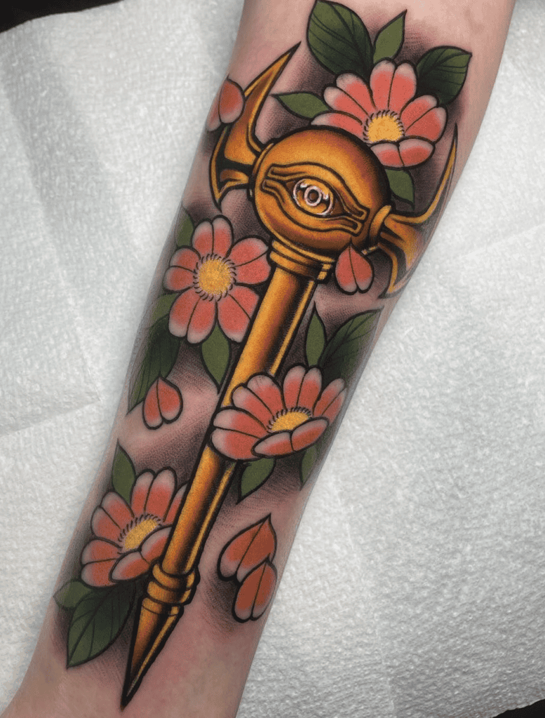 Millennium Rod Flower Yu-Gi-Oh! Tattoo