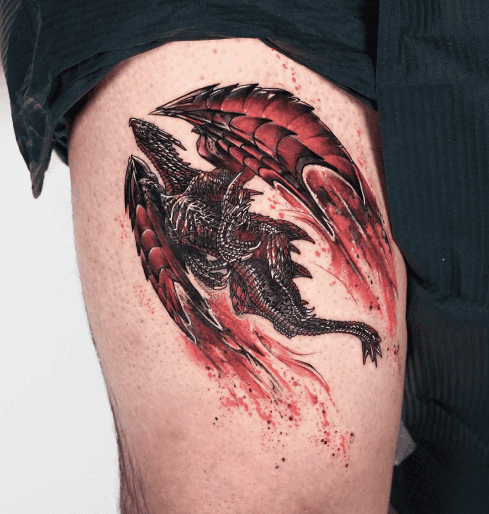 Monster Hunter Valstrax Dragon Tattoo