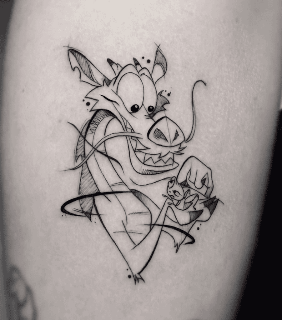 Mushu Simple Dragon Tattoo