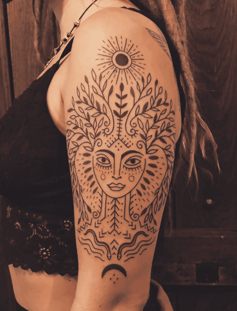 Pachamama Goddess Inca Mythology Tattoo
