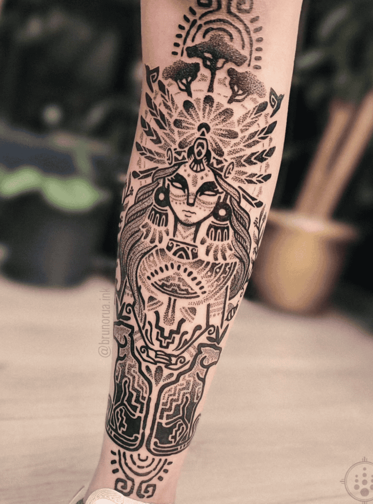 Pachamama Inca Mythology Tattoo