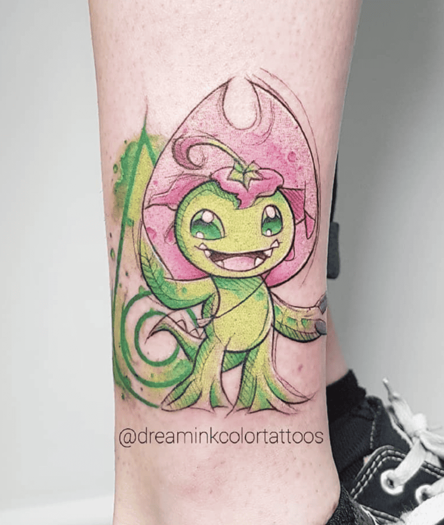 Palmon Colour Digimon Tattoo