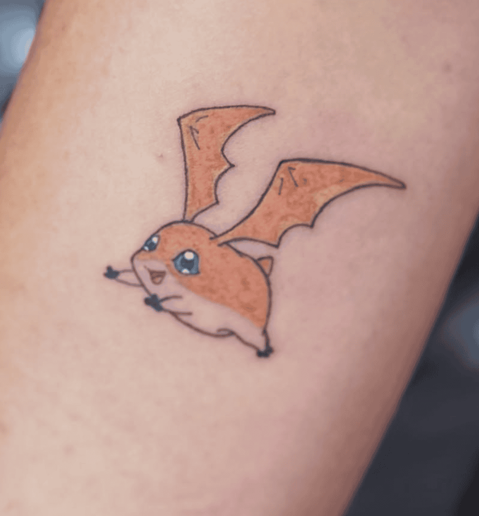Patamon Fly Digimon Tattoo