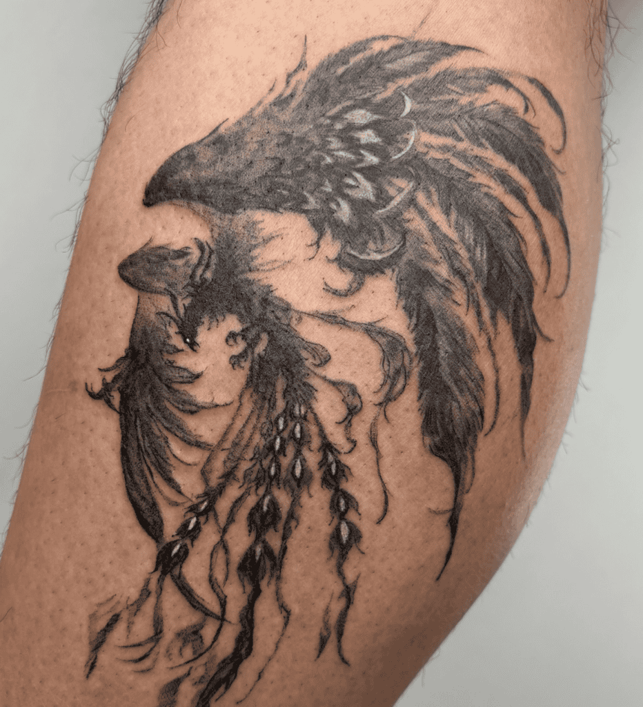 Phoenix Black Final Fantasy Tattoo
