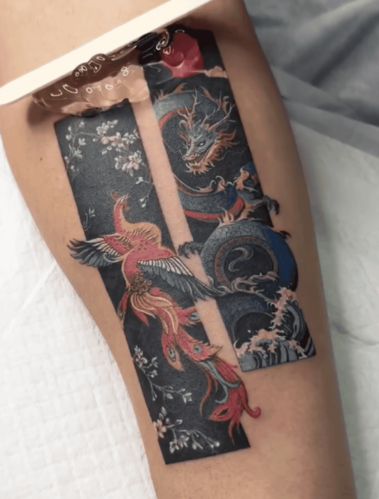 Phoenix Frame Dragon Tattoo