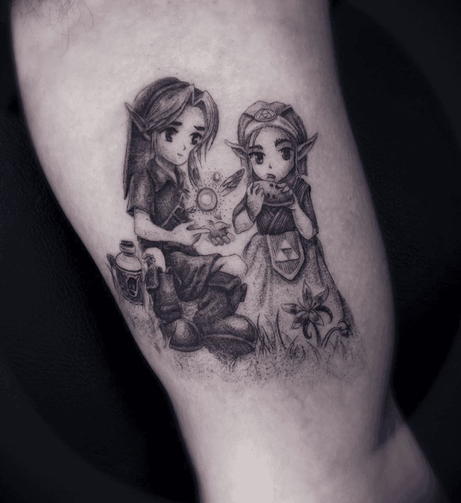 Princess Zelda Link Legend of Zelda Tattoo