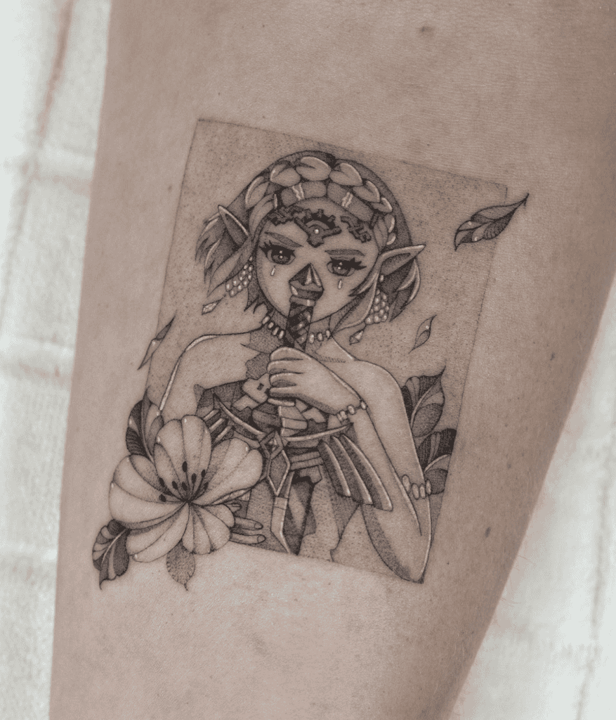 Princess Zelda Mastersword Legend of Zelda Tattoo
