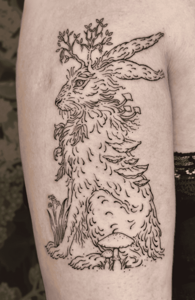 Púca Rabbit Celtic Mythology Tattoo