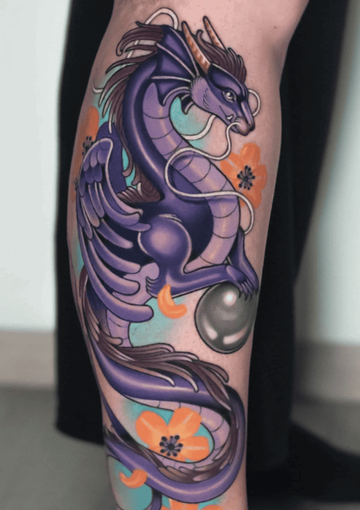 Purple Alt Dragon Tattoo