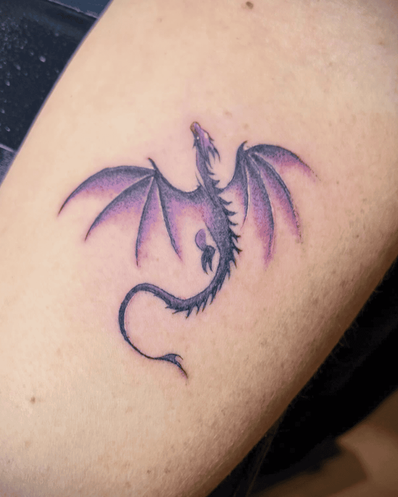 Purple European Dragon Tattoo