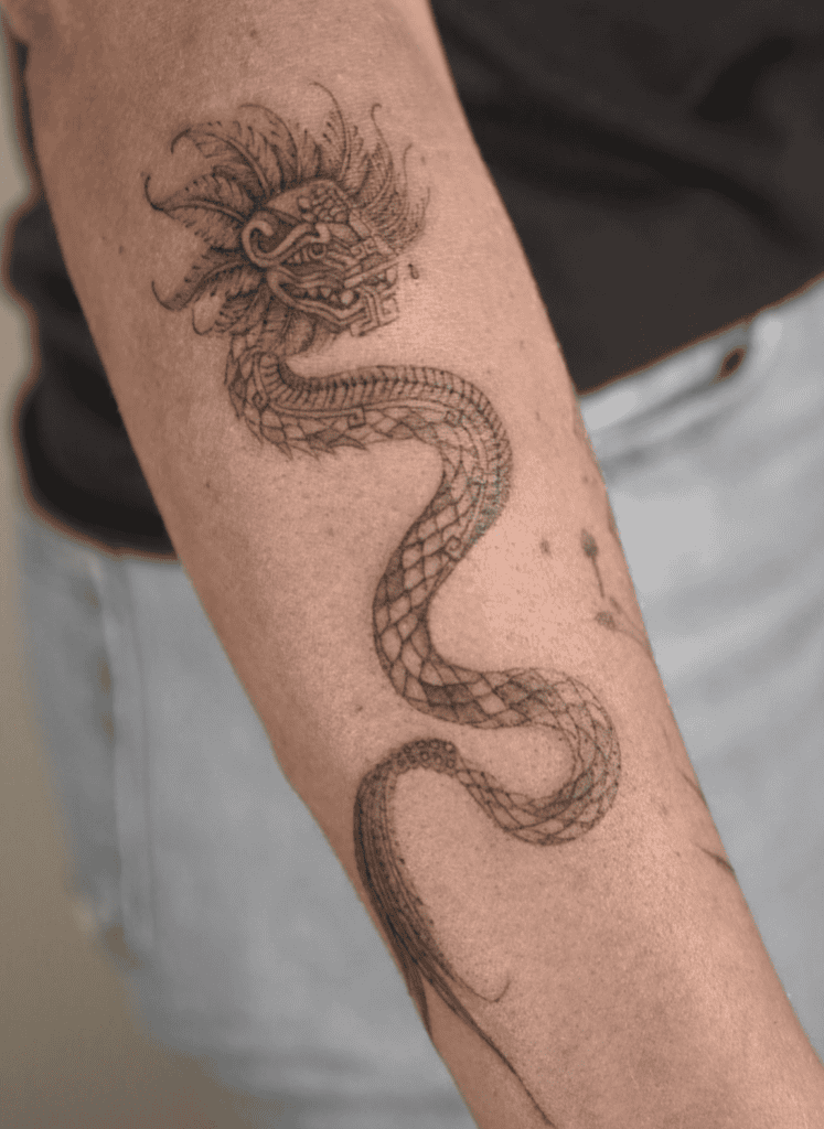 Quetzalcoatl Diety Aztec Mythology Tattoo