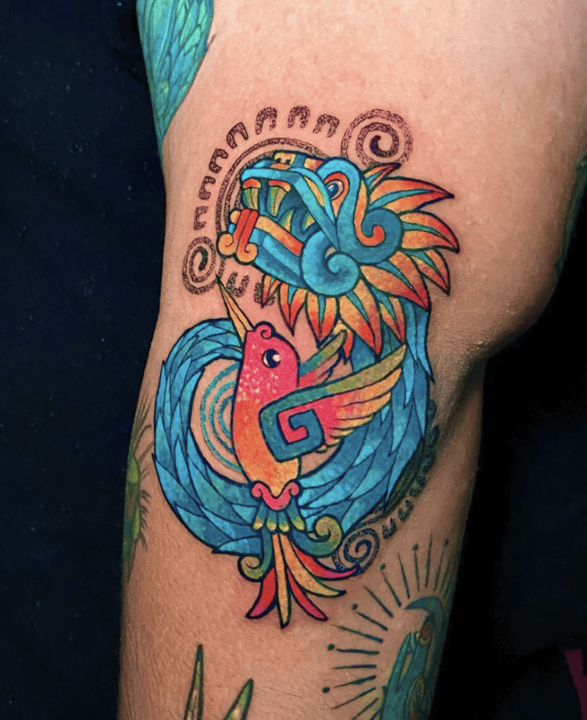 Quetzalcoatl Hummingbird Aztec Mythology Tattoo