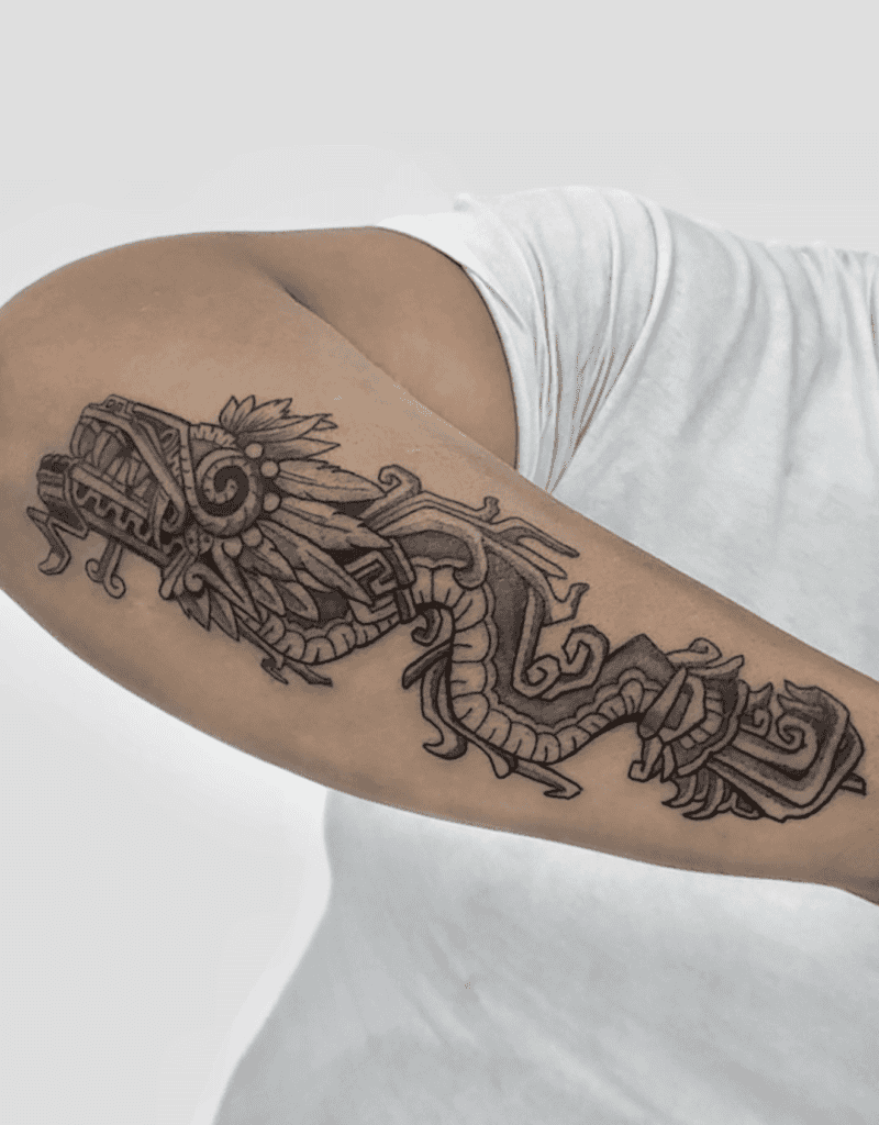 Quetzalcoatl Serpent Aztec Mythology Tattoo
