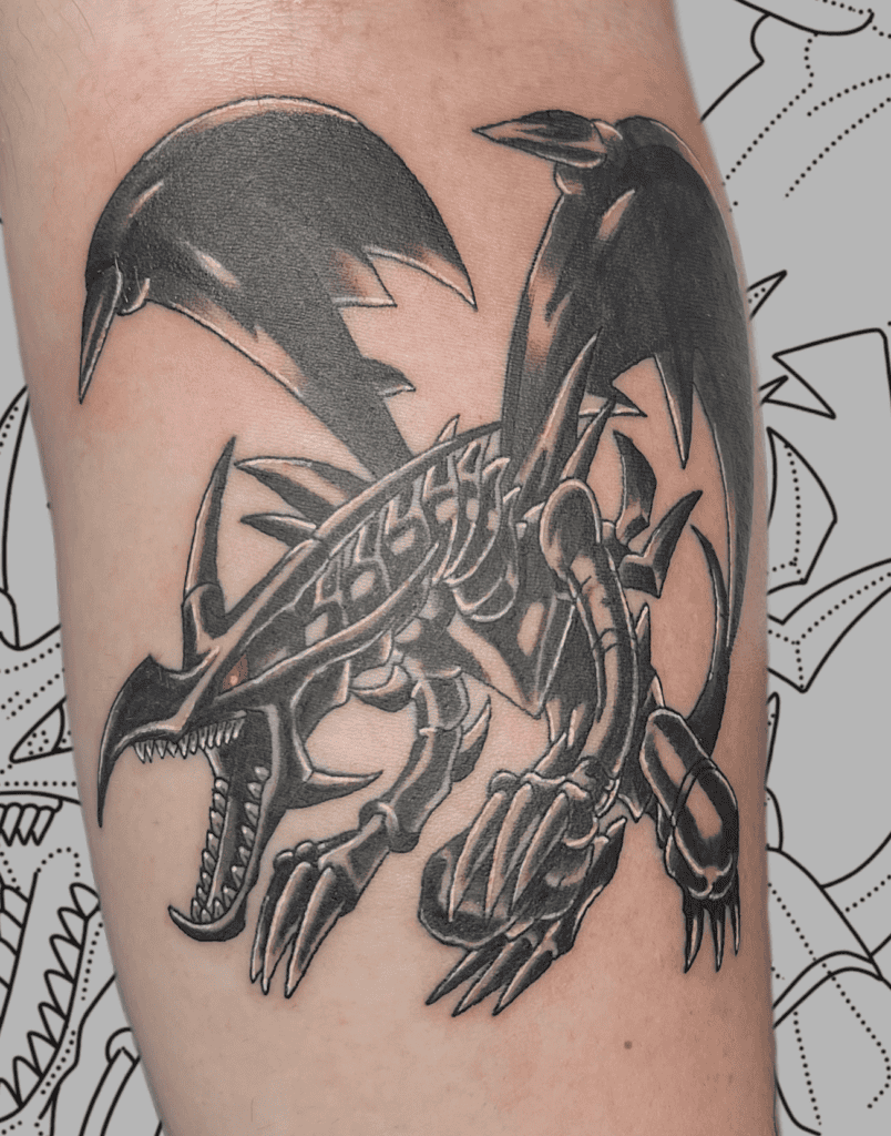 Red-Eyes Black Dragon Original Yu-Gi-Oh! Tattoo