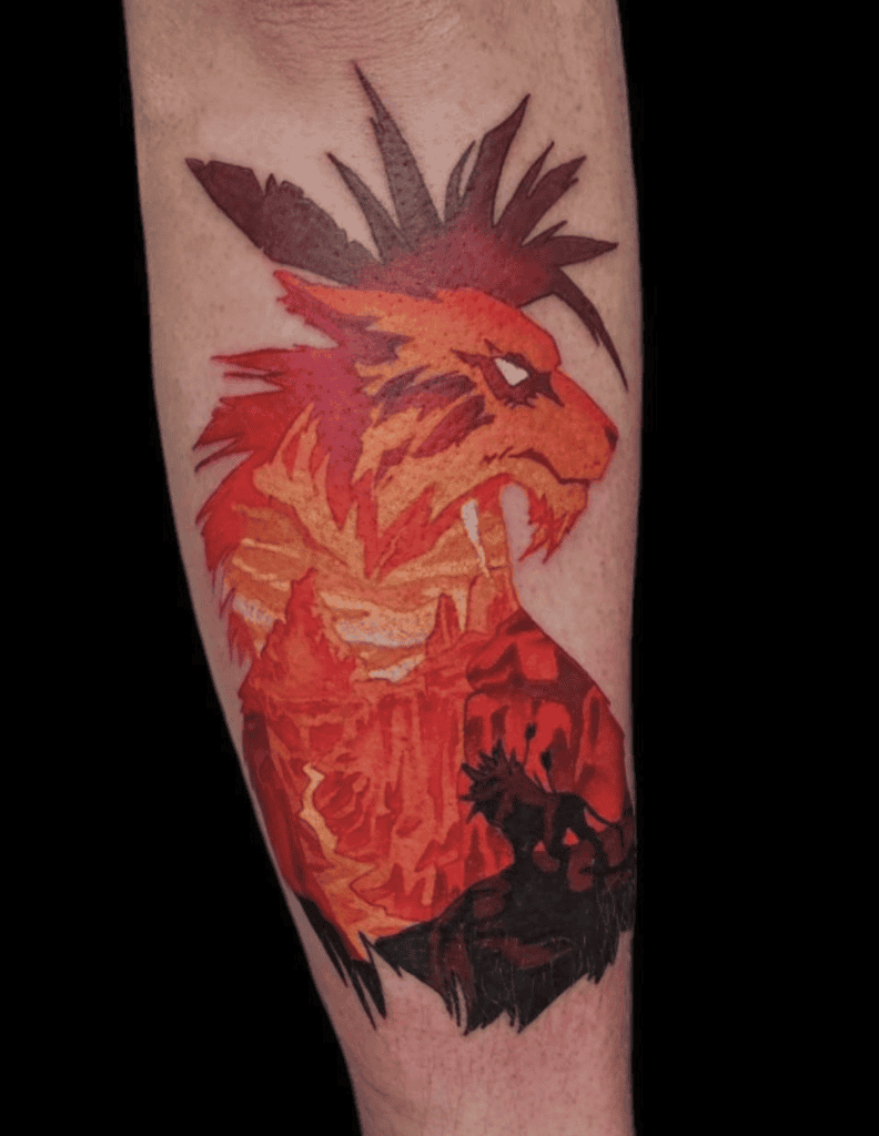 Red XII Sunset Final Fantasy Tattoo
