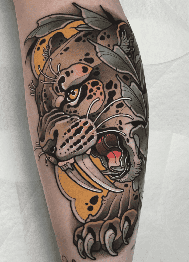 Sabertooth Tiger Neo Tattoo