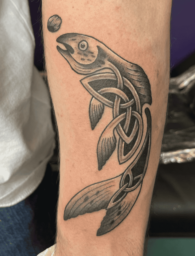 Salmon of Knowledge Hazelnut Celtic Mythology Tattoo