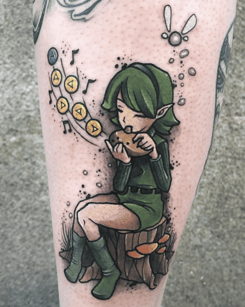 Saria Ocarina Legend of Zelda Tattoo