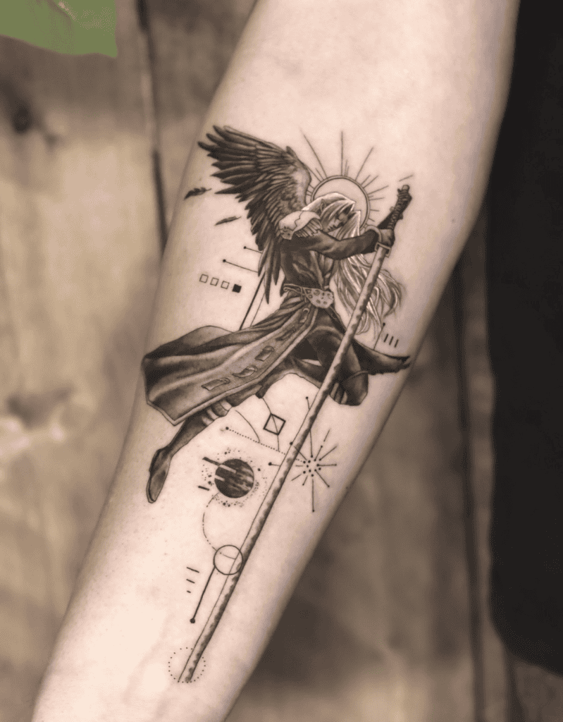 Sephiroth Sword Final Fantasy Tattoo