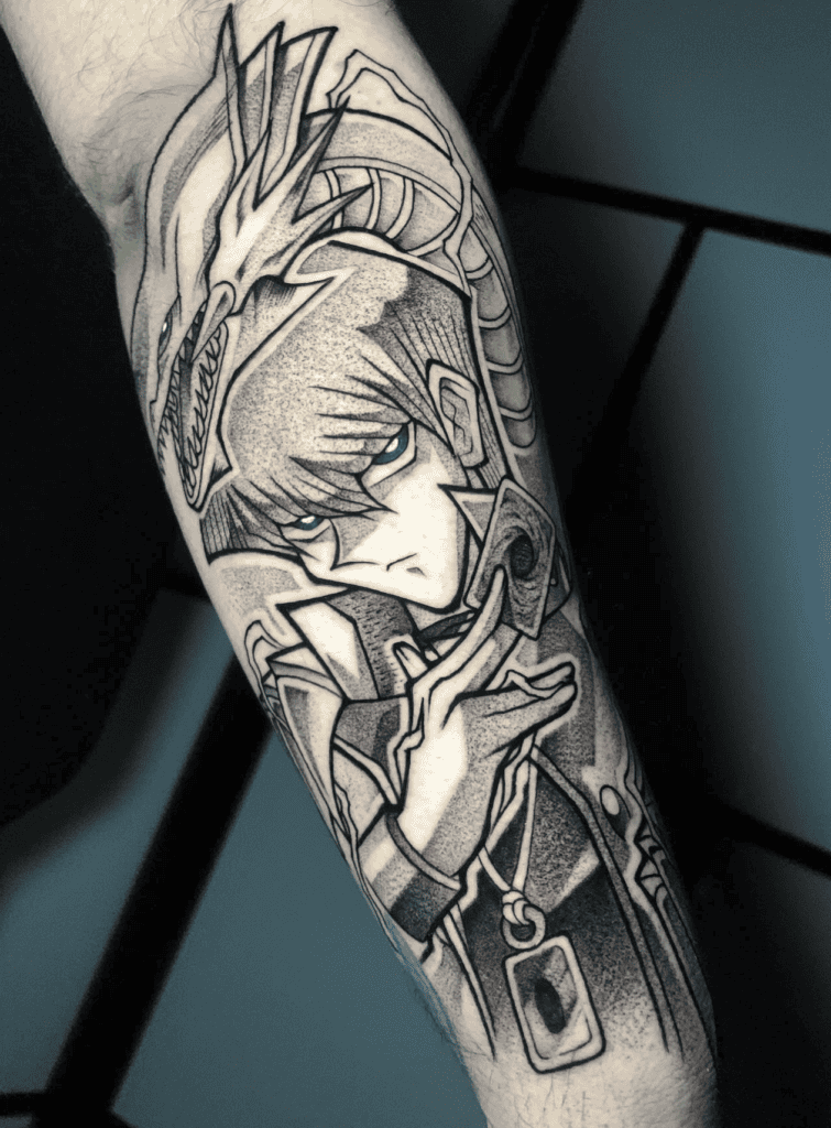 Seto Kaiba Blue Eyes Yu-Gi-Oh! Tattoo