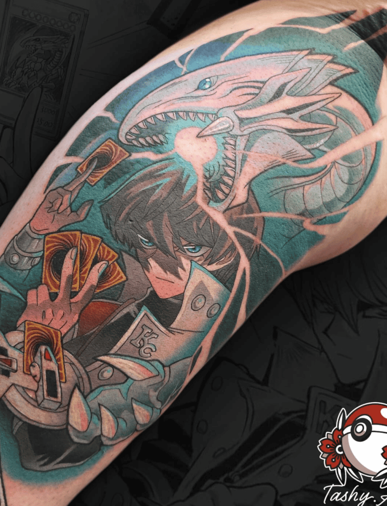 Seto Kaiba Duel Yu-Gi-Oh! Tattoo