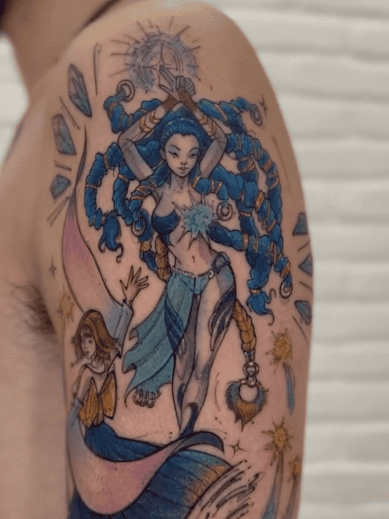 Shiva Summon Final Fantasy Tattoo