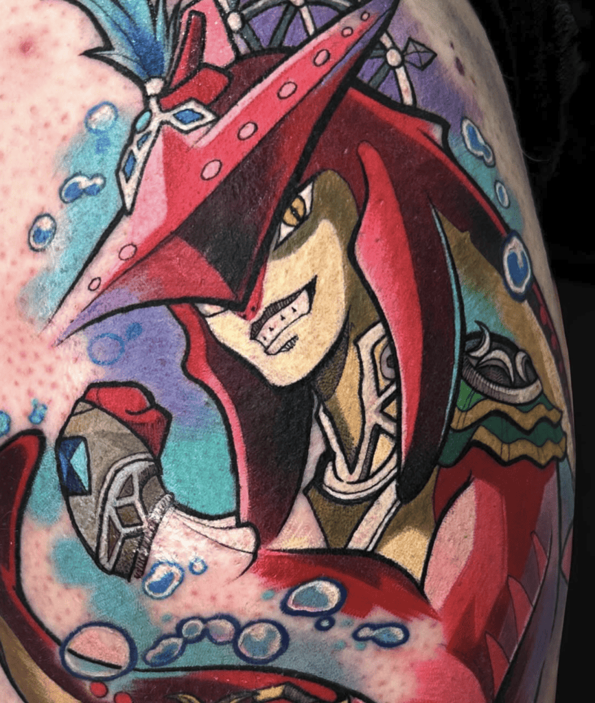 Sidon Smile Legend of Zelda Tattoo