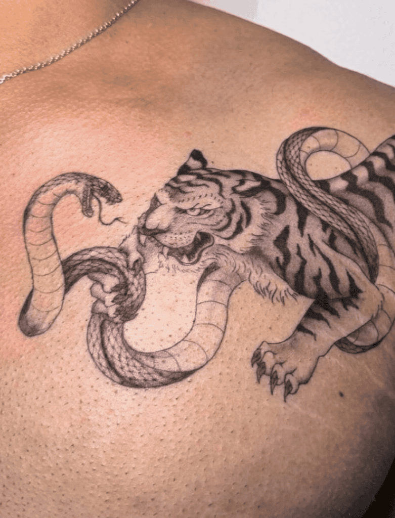 Snake Tiger Tattoo