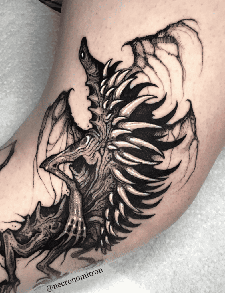 Soulsborne Gapping Dragon Tattoo