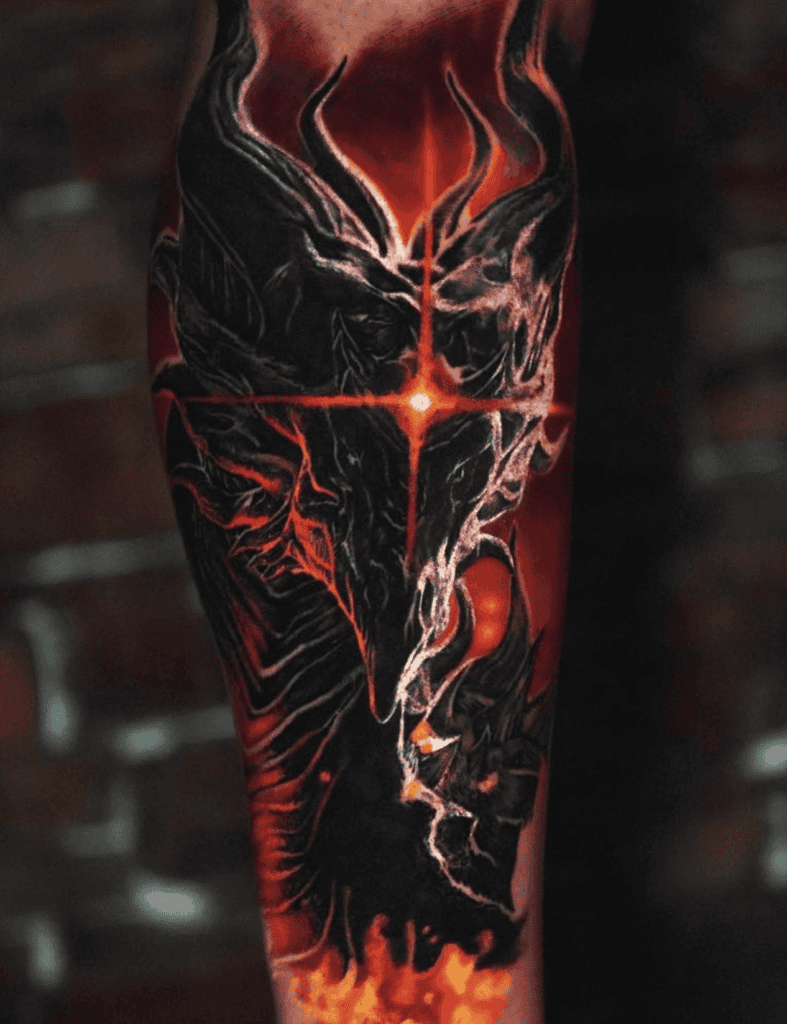 Soulsborne Kalamett Dragon Tattoo