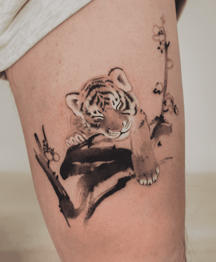 South China Tiger Cub Tattoo