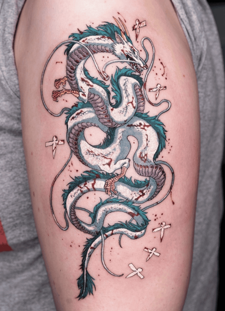Spirited Away Damage Dragon Tattoo