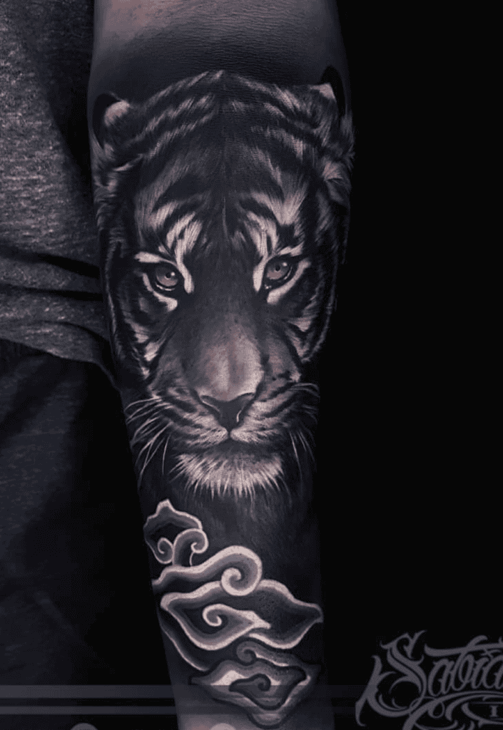 Sumatran Tiger Dark Tattoo