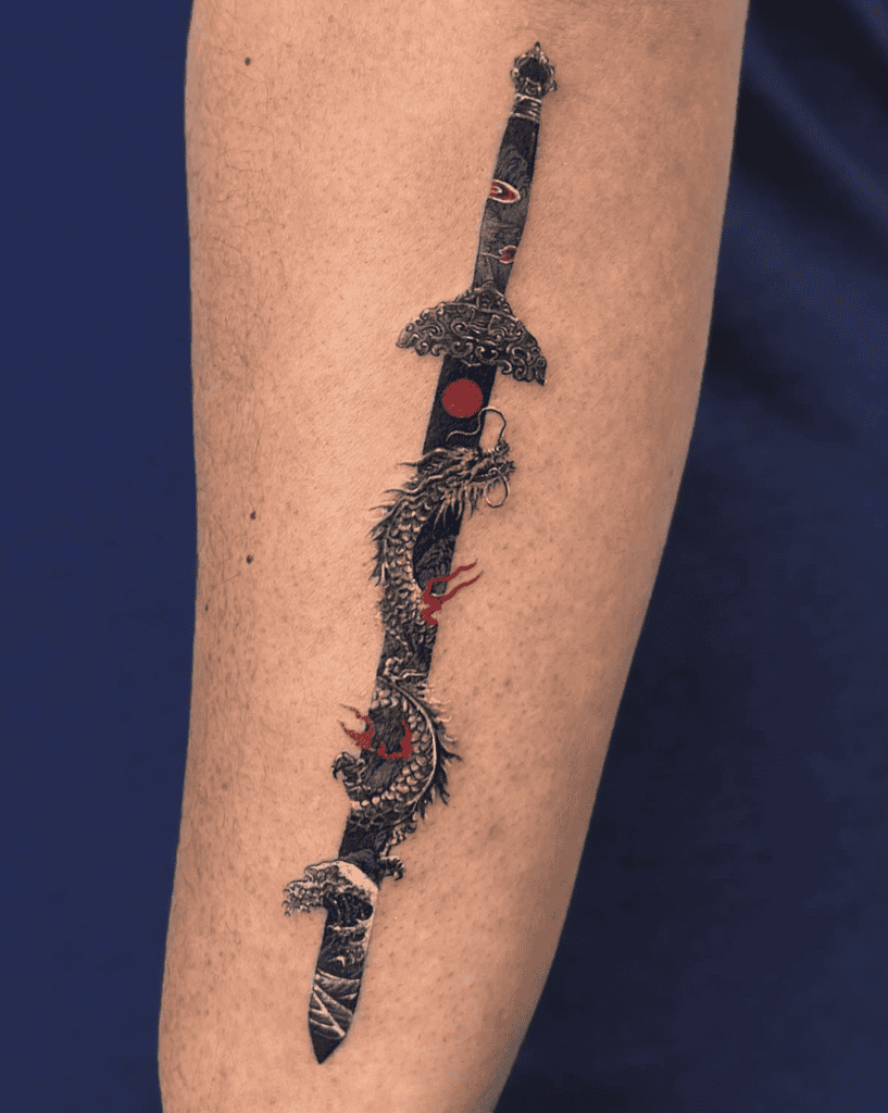Sword Dragon Tattoo