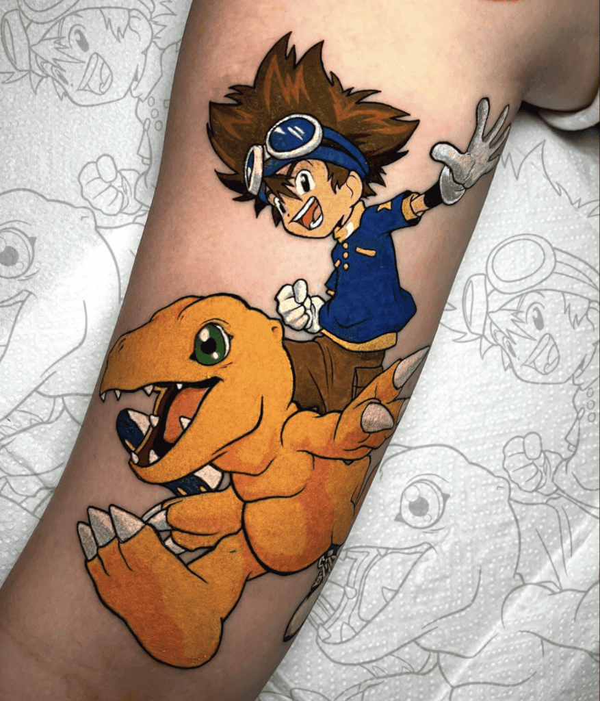 Tai Agumon Digimon Tattoo