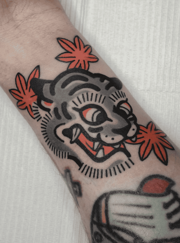 Taiwan Tiger Head Tattoo