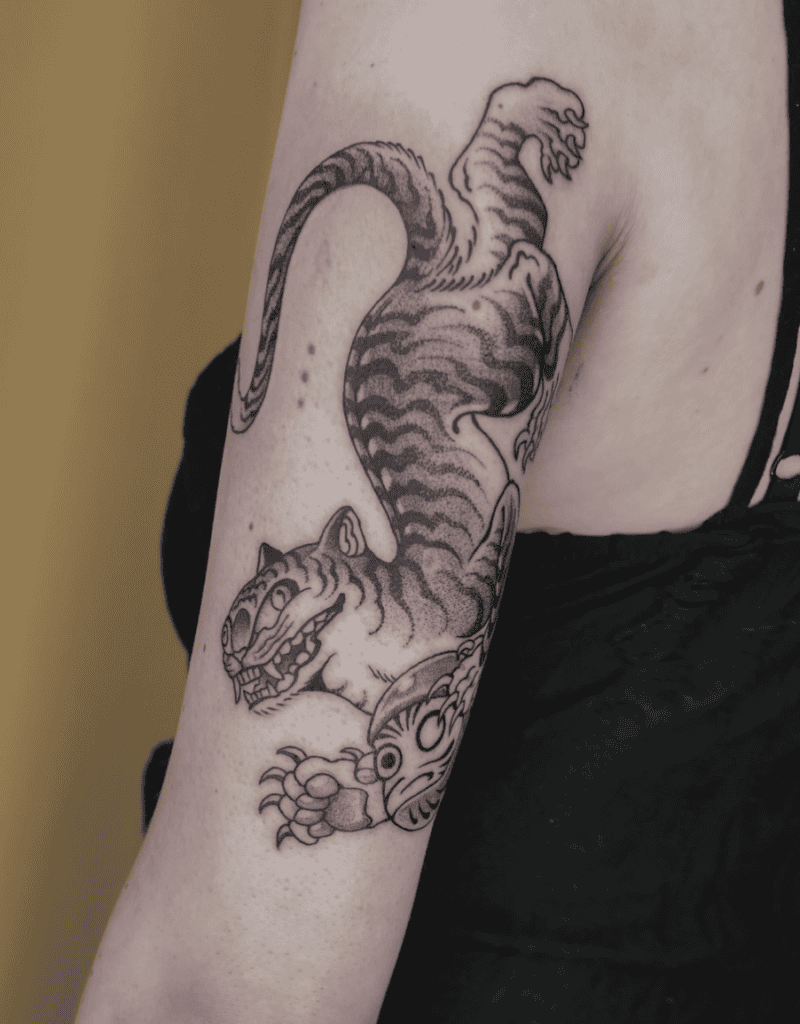 Taiwan Tiger Pounce Tattoo