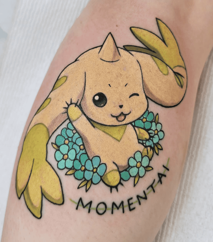 Terriermon Momentai Digimon Tattoo